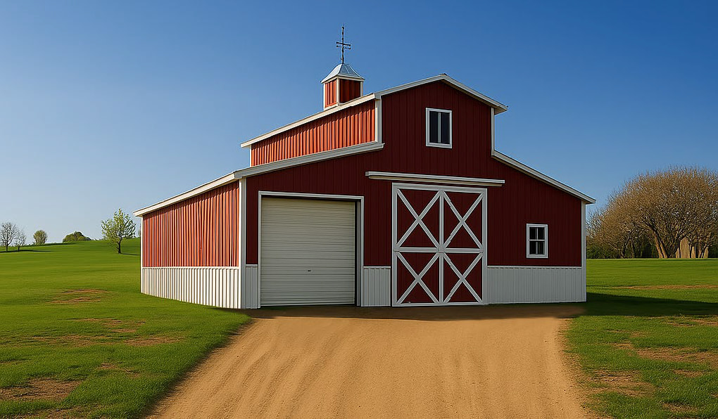 Texwin Rustic Red Building Custom Metal Barns