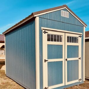 8x12 high wall A-frame storage shed for sale in Granbury Texas
