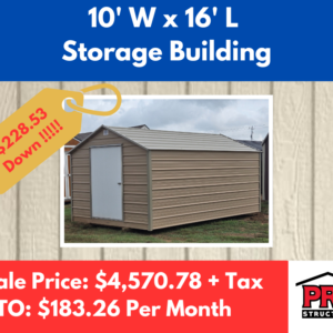 10x16 Metal Storage Building for Sale in Texas | Portable Shed | ProStructures