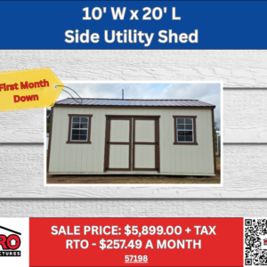 10x20 Side Utility Shed for Sale in Texas | Portable Storage Building | ProStructures