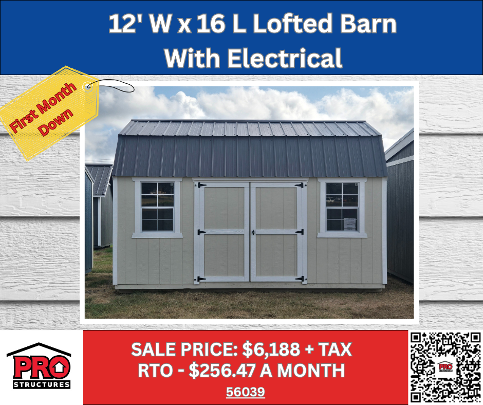 12x16 Lofted Barn with Electrical for Sale in Floresville, TX | ProStructures
