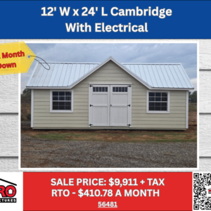 12x24 Cambridge Cabin with Electrical for Sale in Texas | Portable Cabin | ProStructures