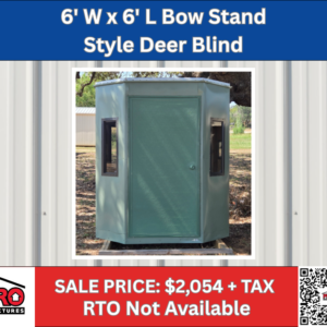 6x6 Bow Hunting Deer Blind – Elevated Weatherproof Outdoor Hunting Blind | ProStructures Texas